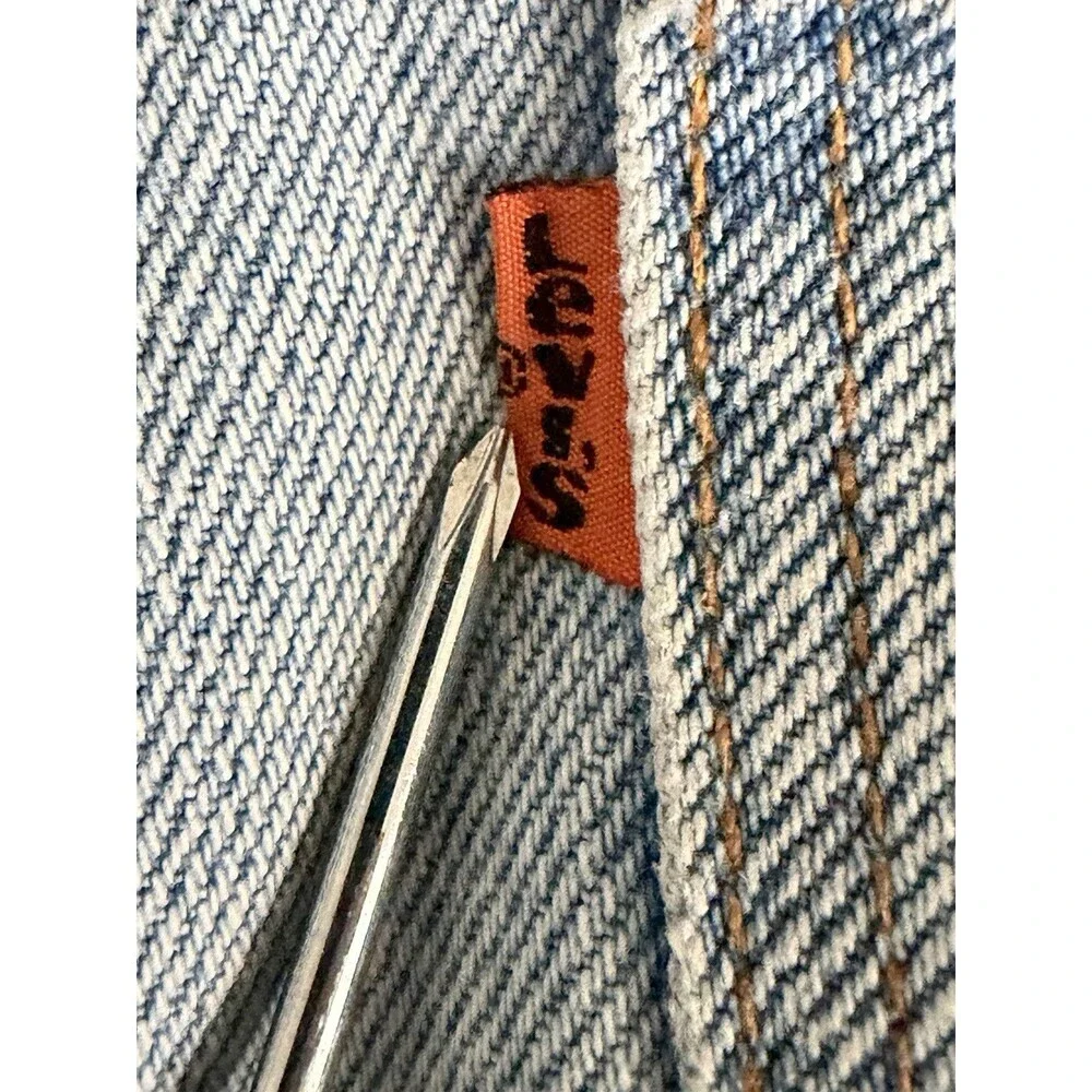 Vintage Levi's 505 Orange Tab 38x30 USA 575 Button Straight Leg Jeans
